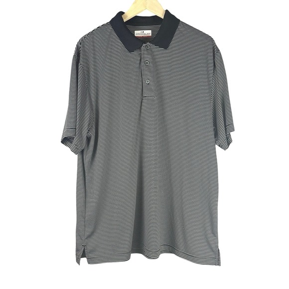 Grand Slam Other - Grand Slam Polo Shirt Mens XL Black Striped Excellent Performance Short Sleeve